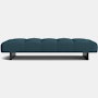 Quilton Lift Daybed - Flamiber, Petrol Blue, Black Lacquered Oak