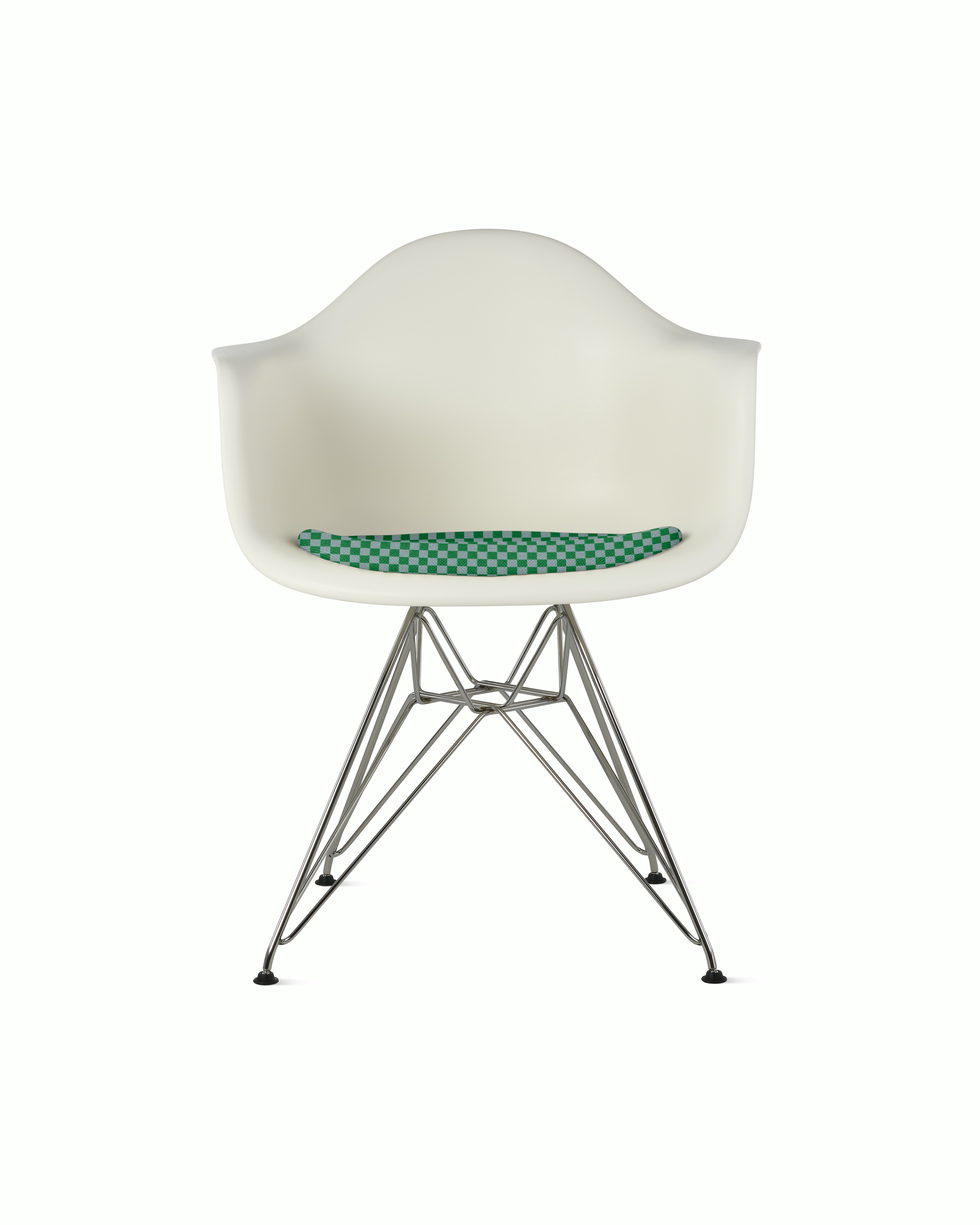 Eames Molded Plastic Armchair with Seat Pad