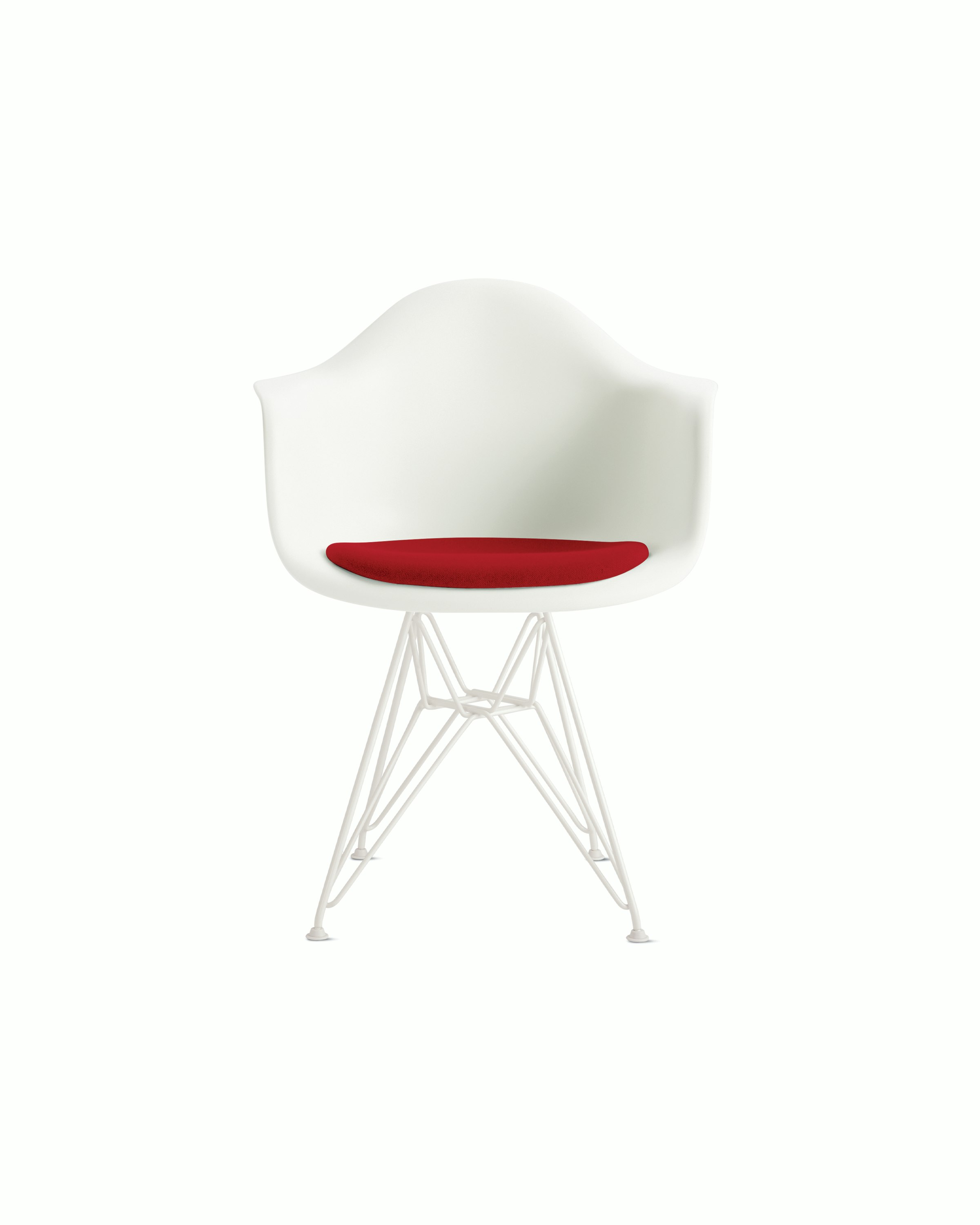 Eames Molded Plastic Armchair with Seat Pad