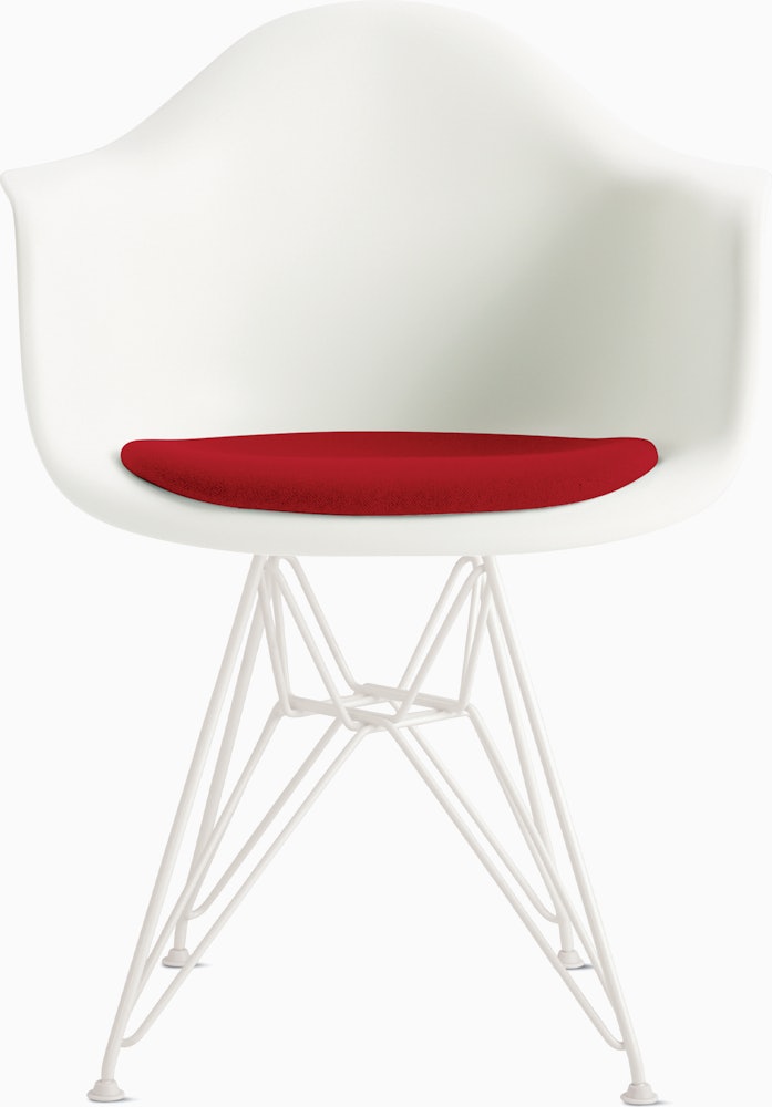 Eames Molded Plastic Armchair with Seat Pad