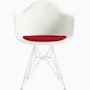 Eames Molded Plastic Armchair with Seat Pad Eames Molded Plastic Armchair with Seat Pad