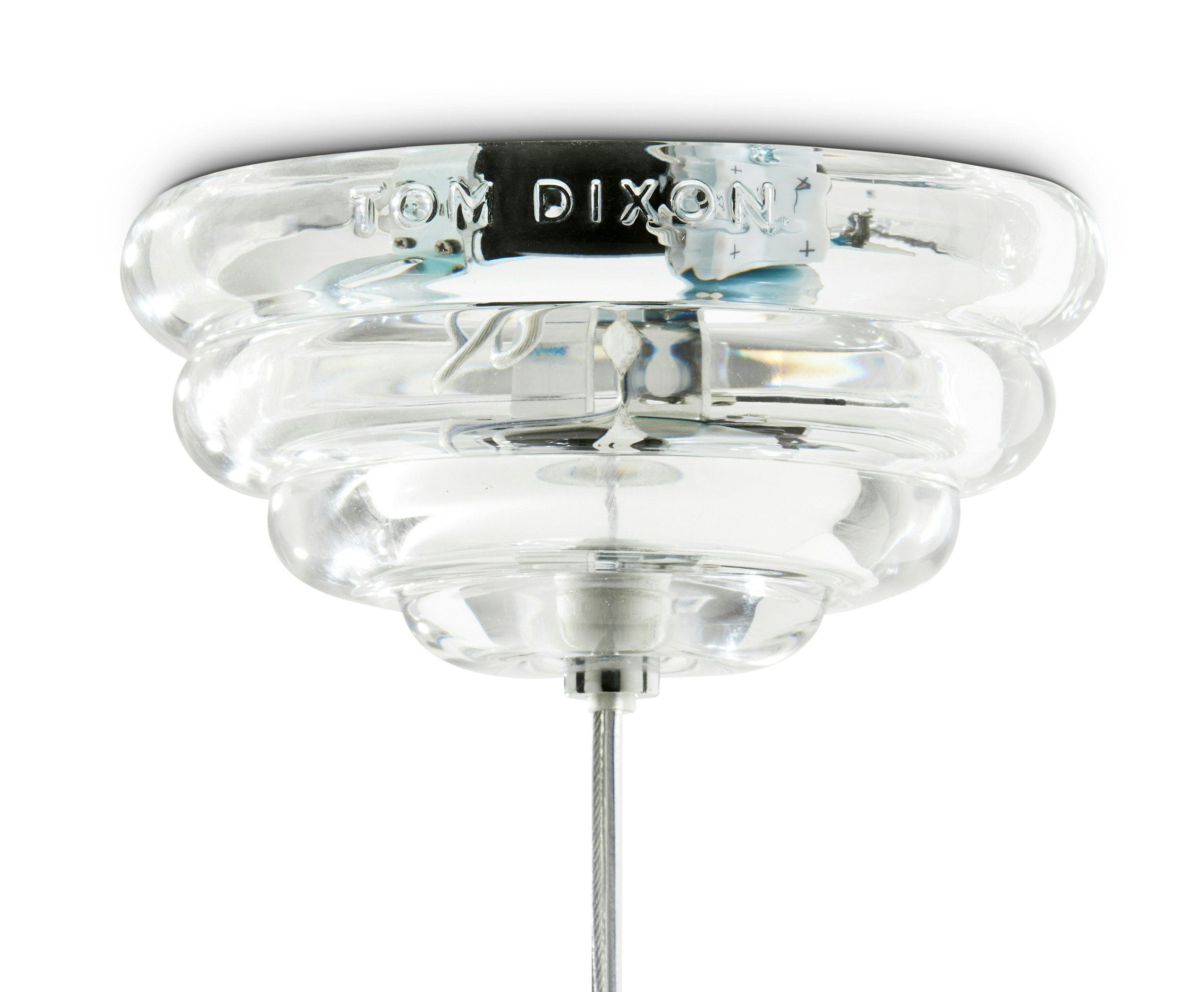 Press Pendant Sphere Clear LED - Glass