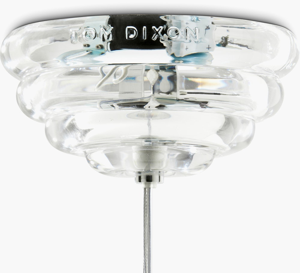 Press Pendant Sphere Clear LED - Glass