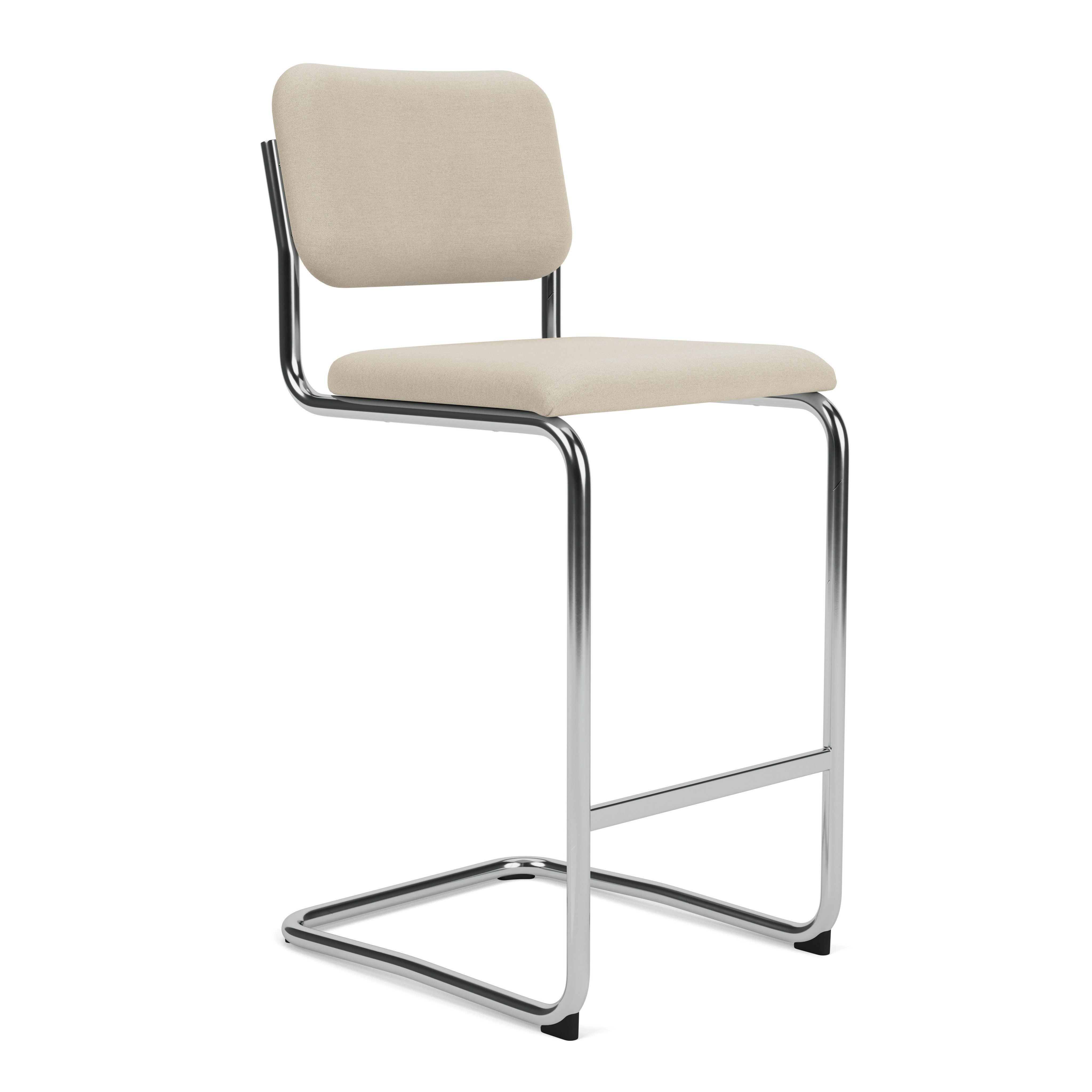 Cesca Stool Fully Upholstered, Hourglass, Sandbar, Bar