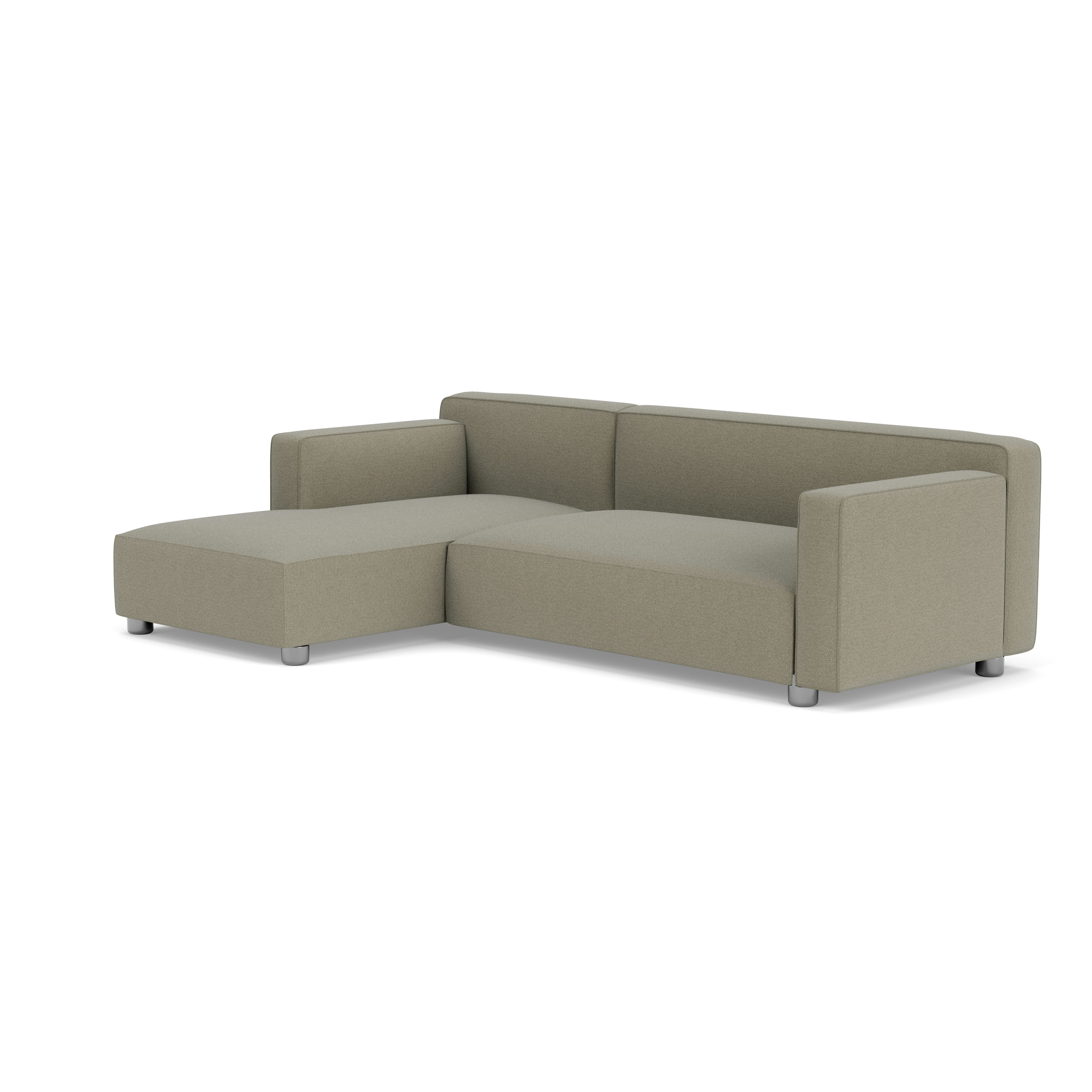 Barber Osgerby Asymetric Sectional - Right, Classic Boucle, Transit, Chrome