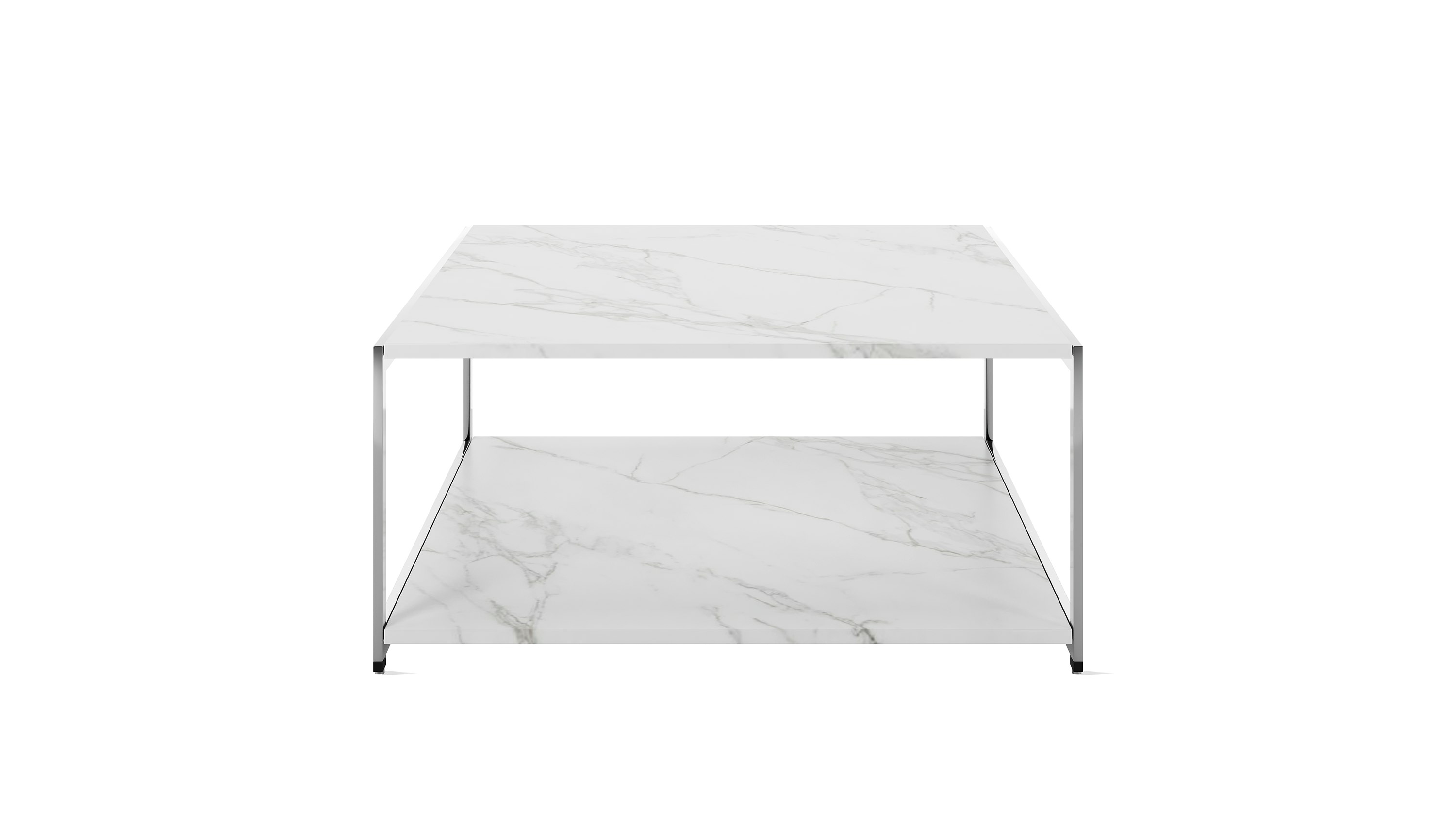 H Frame Coffee Table in carrara marble