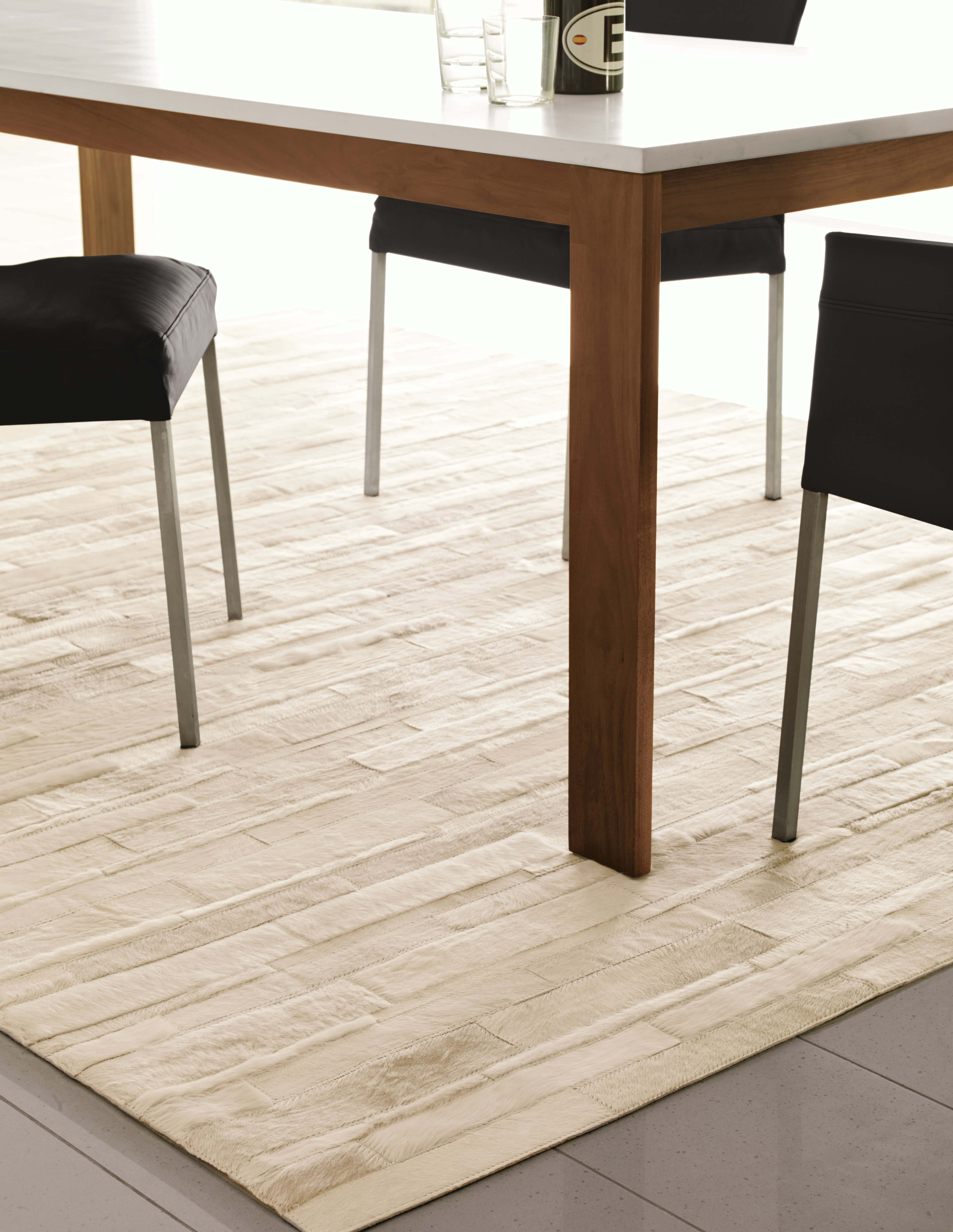 Thin Strip Cowhide Rug