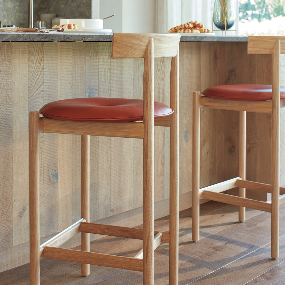 Comma Counter Stool in kitchen at breakfast bar