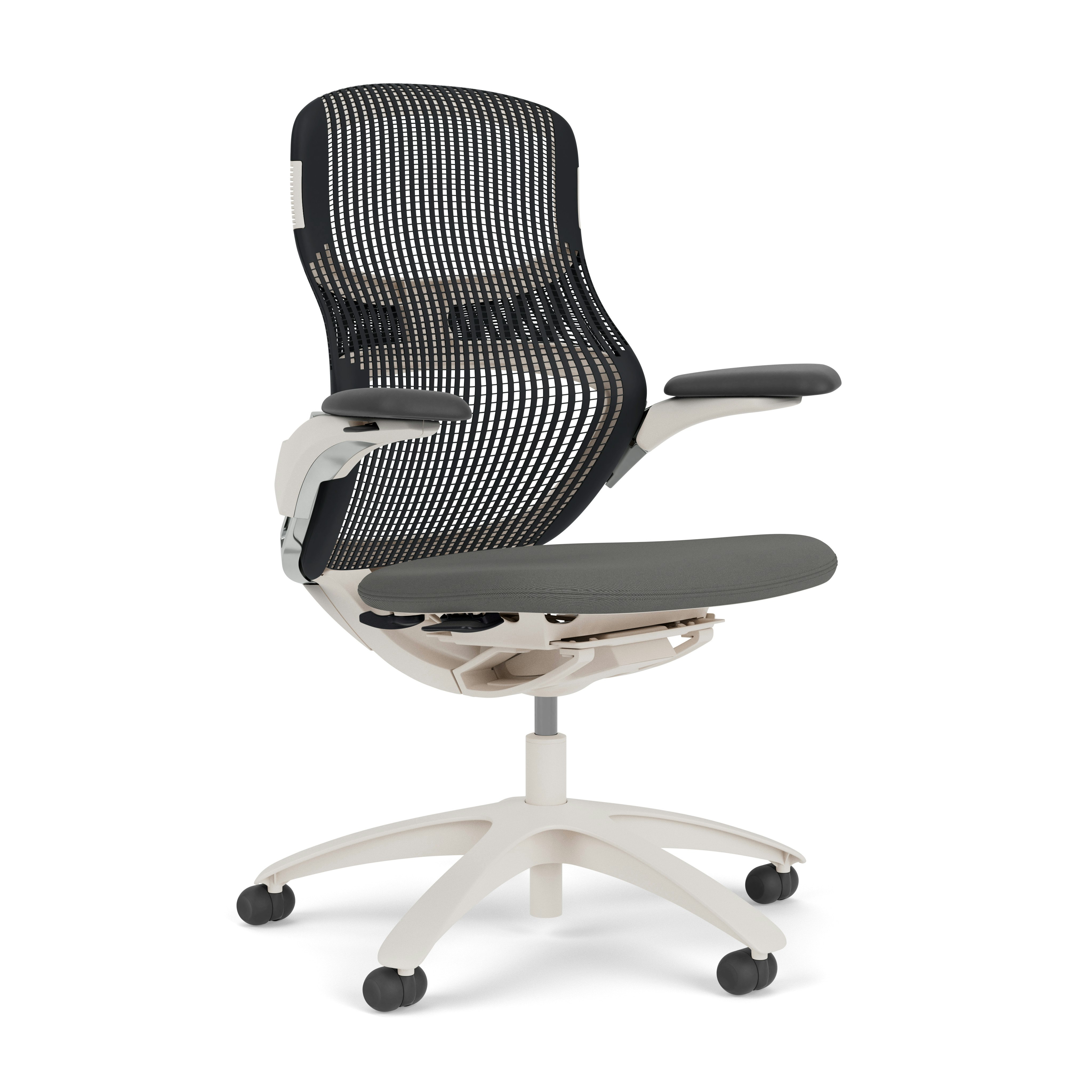 Generation Chair - Light, High Performance, Onyx, Generation, Pebble, Plastic Standard, Hard Wheel