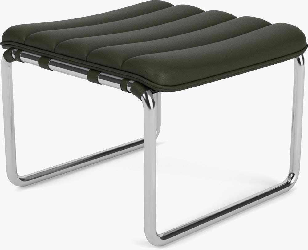 MR Stool - Volo Leather, Arbor Shade, Polished Chrome
