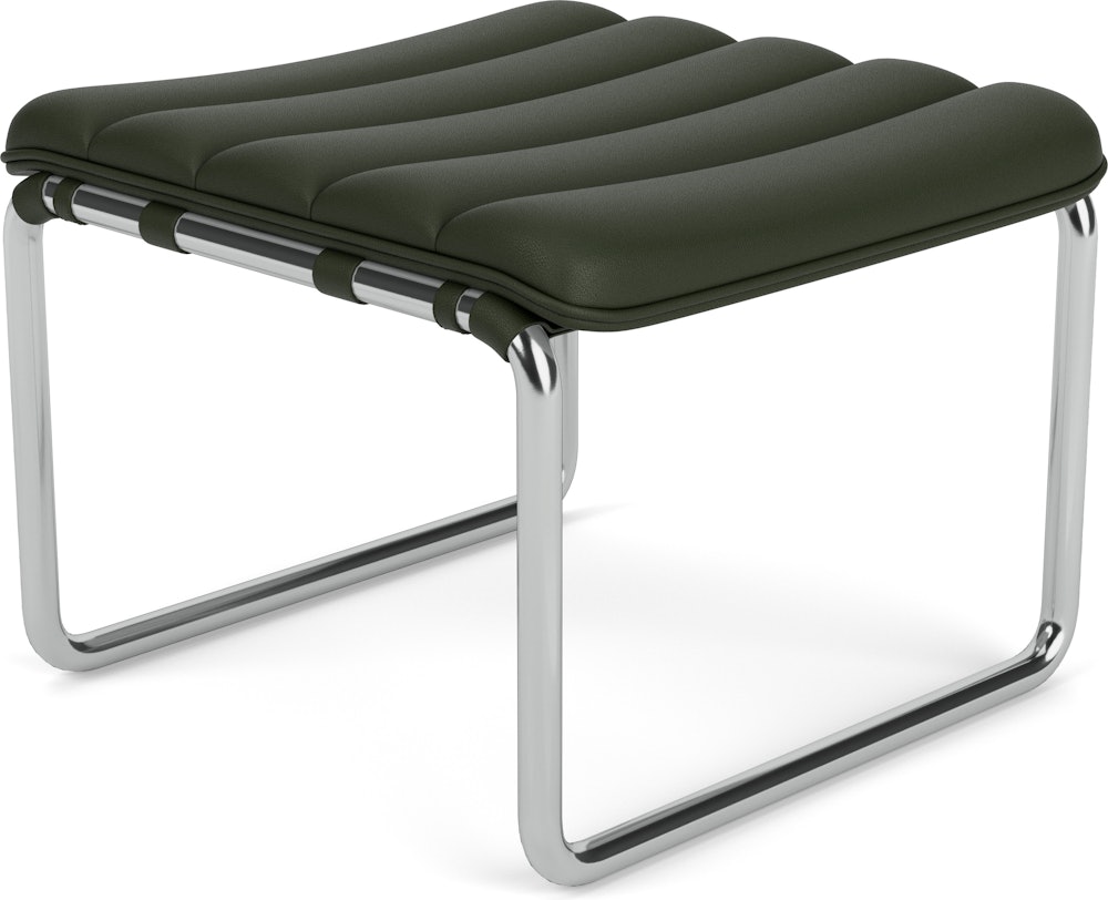 MR Stool - Volo Leather, Arbor Shade, Polished Chrome