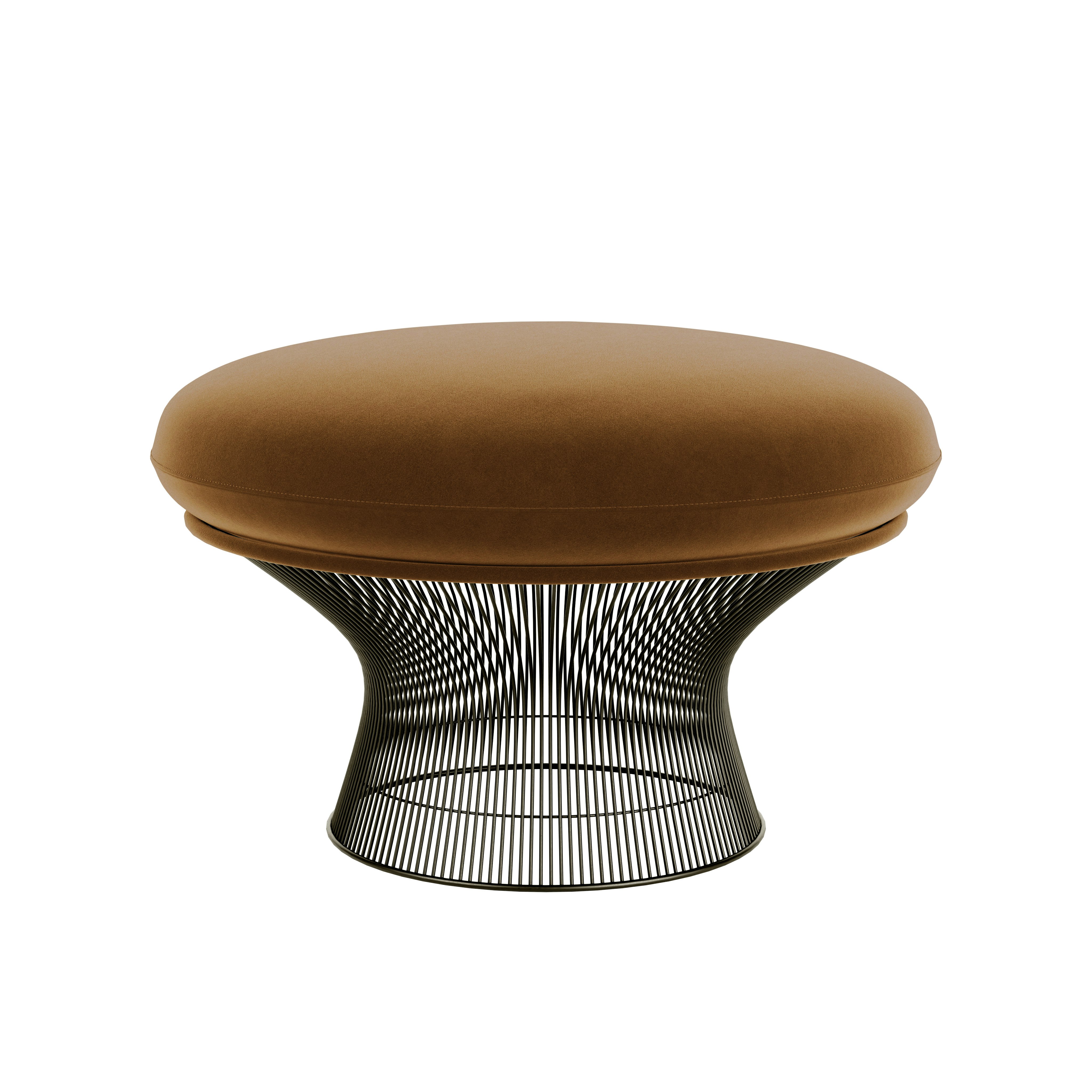 Platner Ottoman - Metallic Bronze,  Knoll Velvet,  Penny