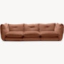 Pillo Sofa -  Three Seater, Standard, Buzz, Bittersweet
