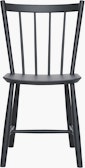 A black J 41 Side Chair viewed from the front
