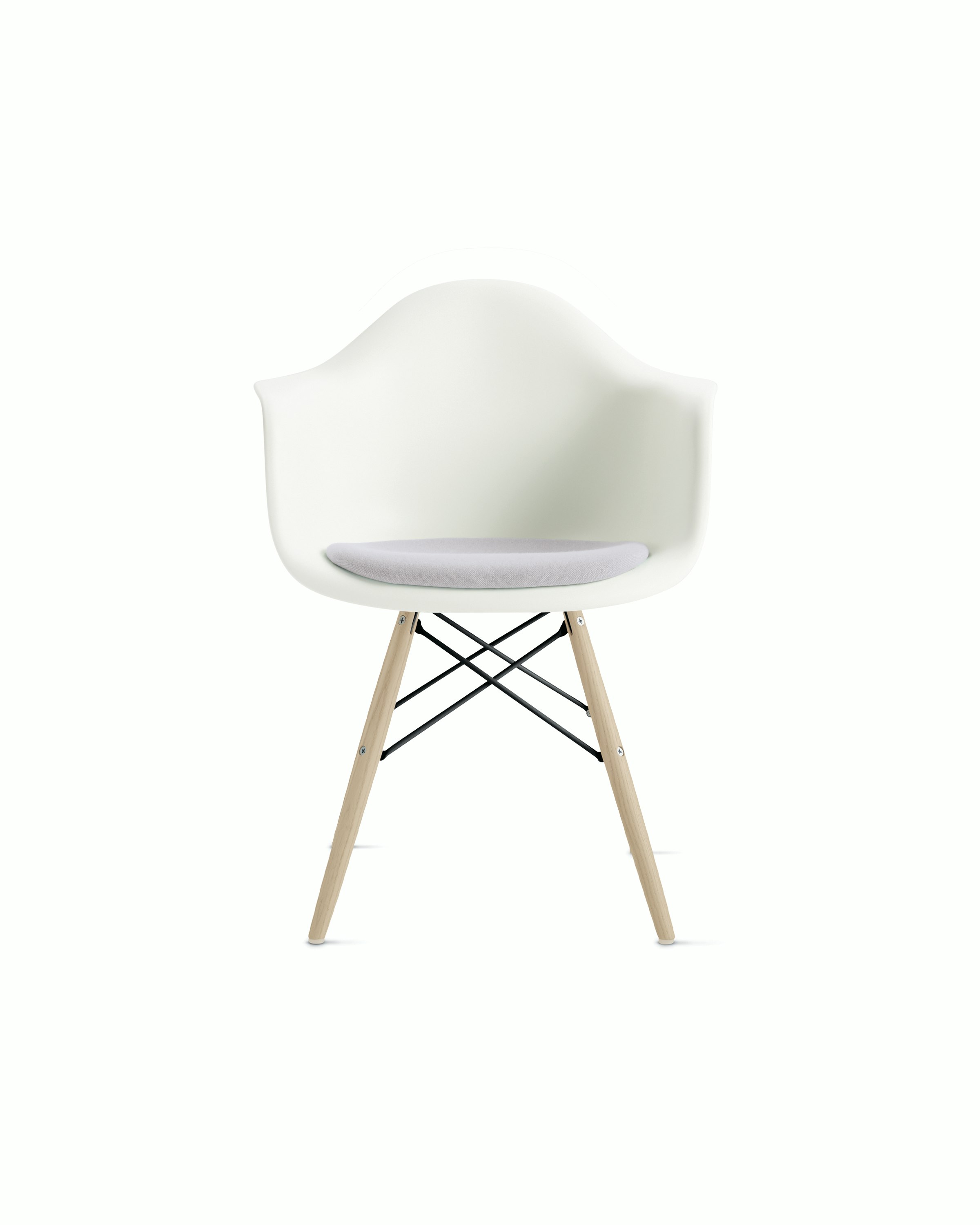 Eames Molded Plastic Armchair with Seat Pad