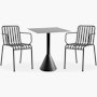 Palissade Café Set Palissade Café Set, Cone Table Square