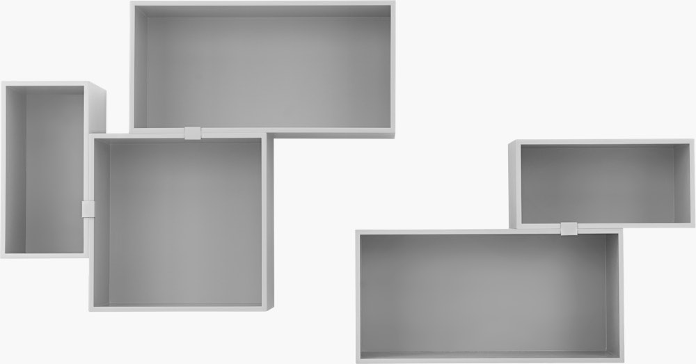 Mini Stacked Storage System - Configuration 5,  Light Grey