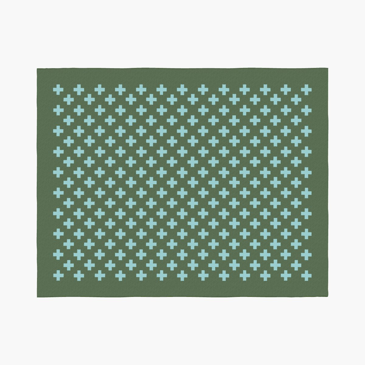 Plus Rug by Alexander Girard Plus Rug by Alexander Girard, Olive/Aqua