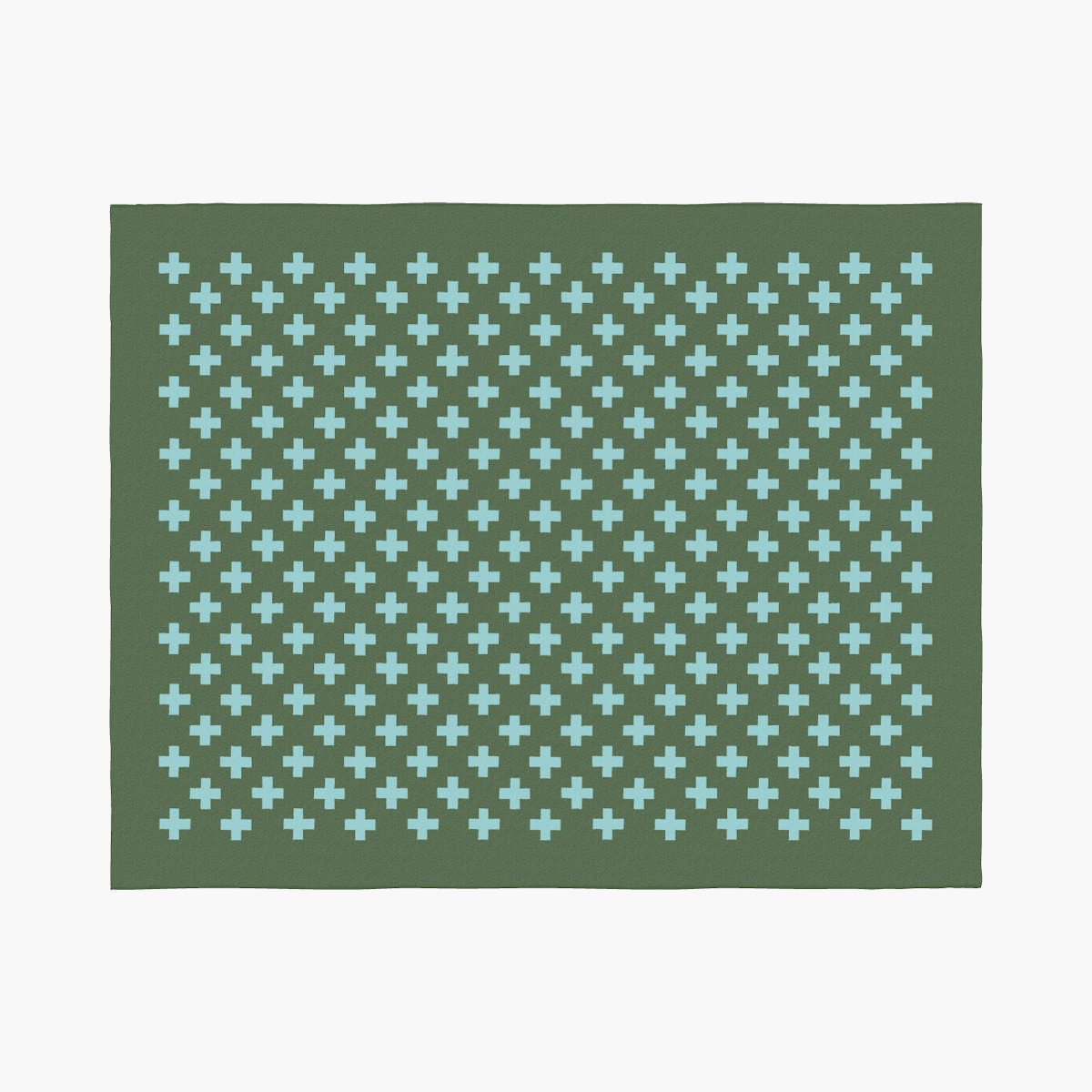 Girard Plus Rug, Olive/Aqua