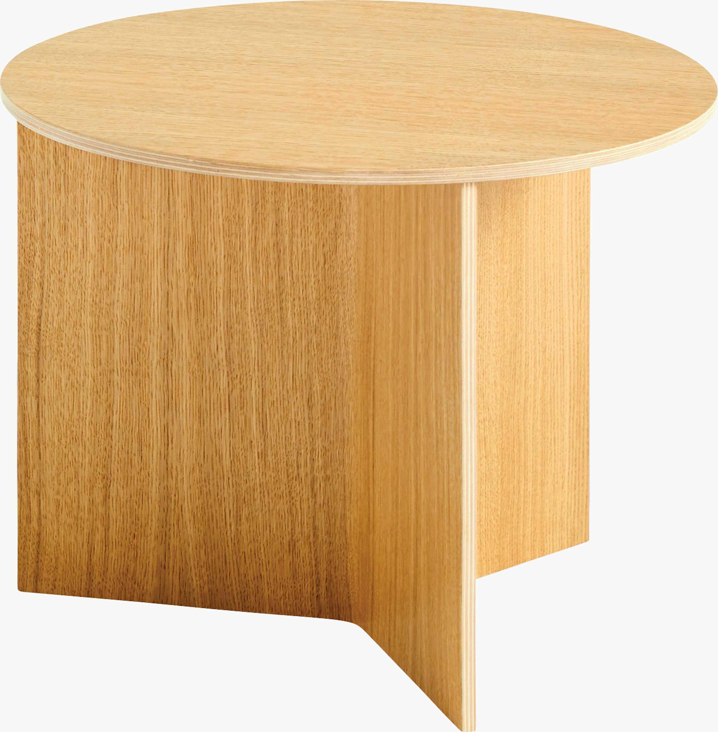 Wood Slit Side Table, Oak
