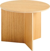 Wood Slit Side Table, Small Round
