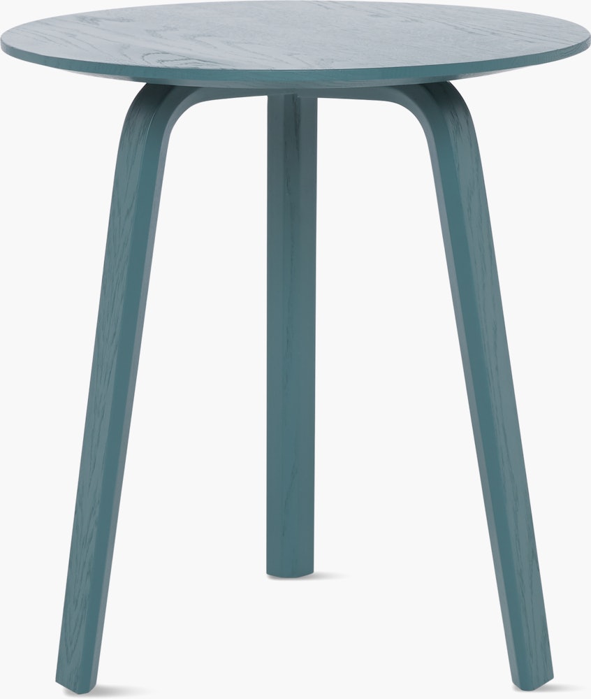 A brunswick green Bella Side Table viewed from the front