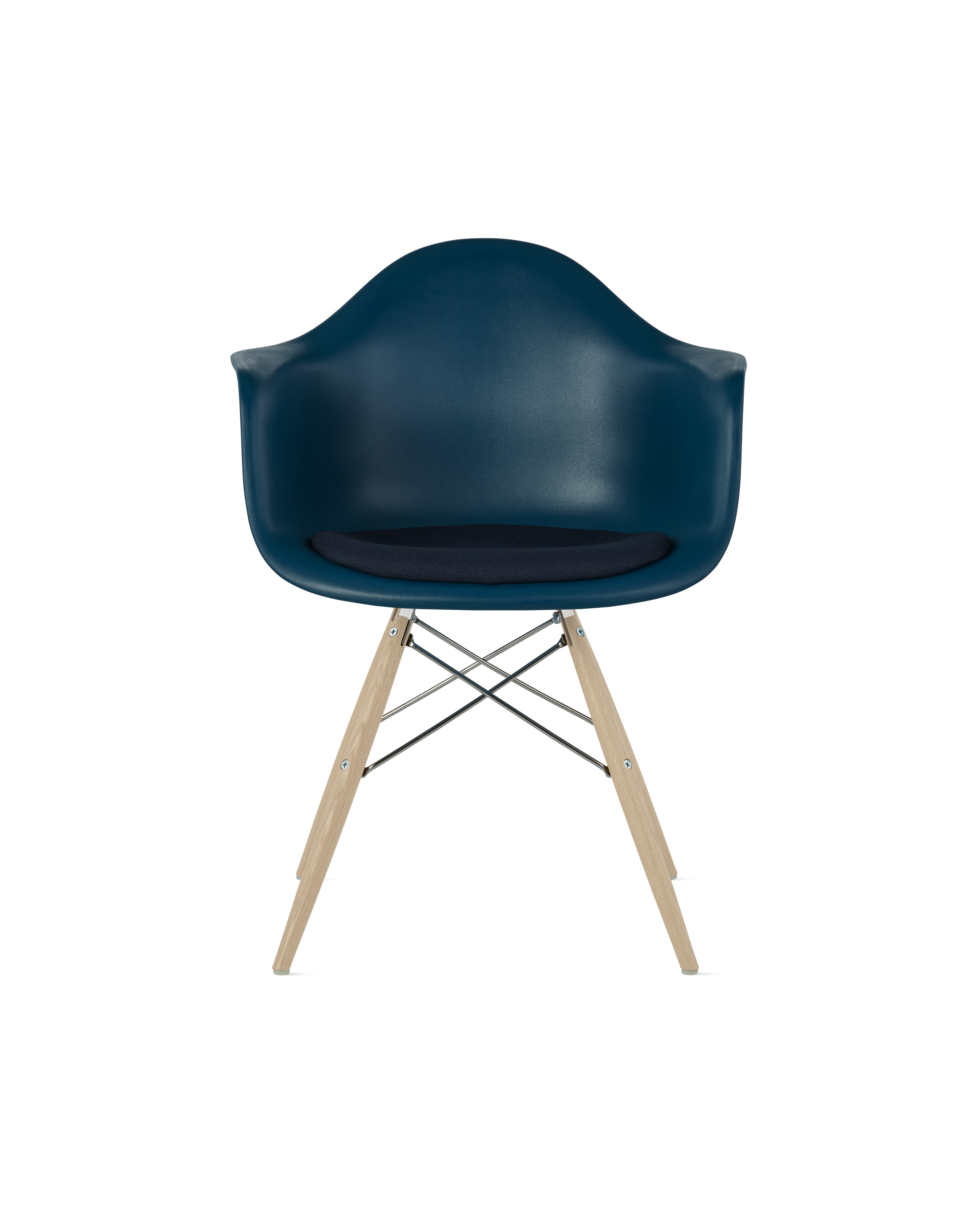 Eames Molded Plastic Armchair with Seat Pad
