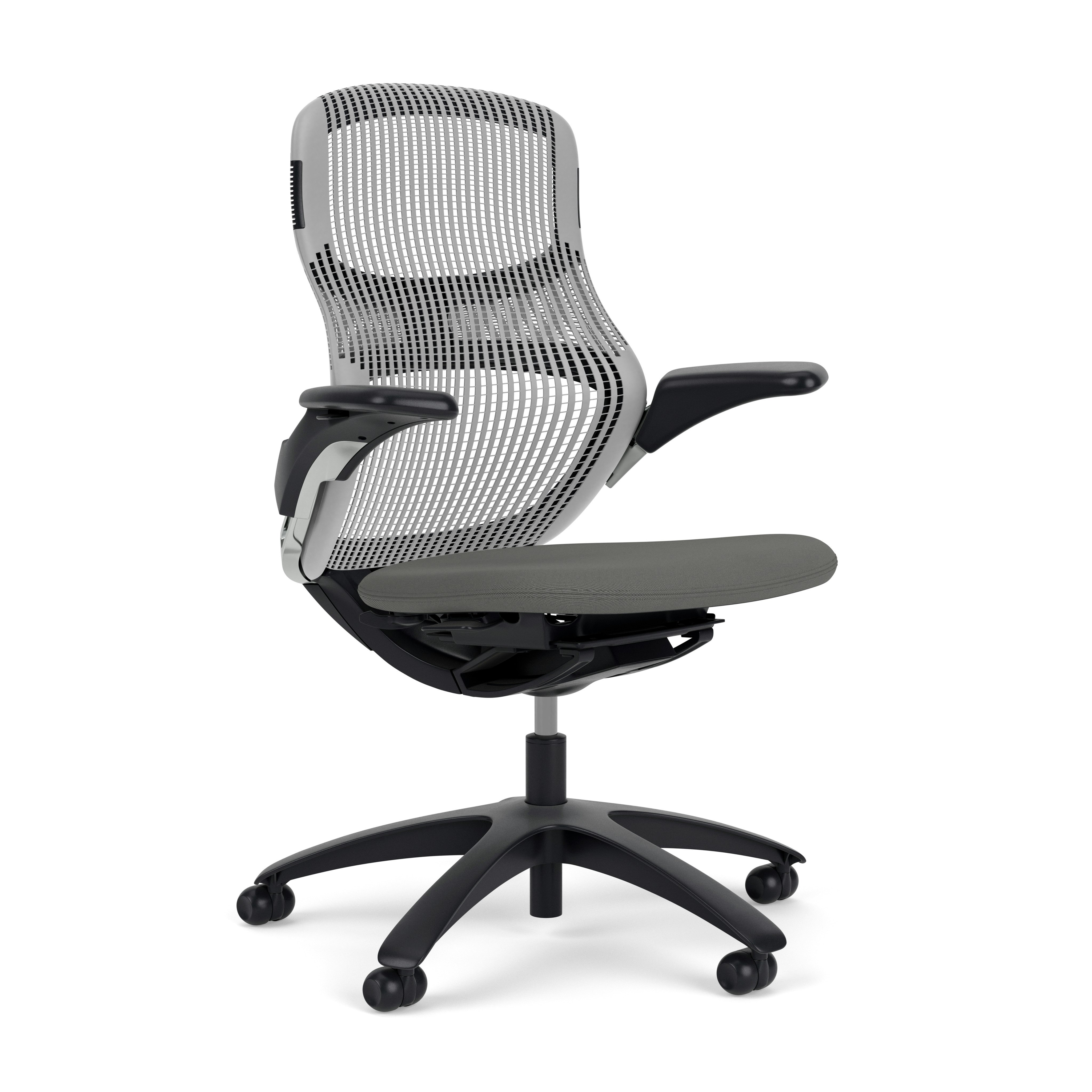 Generation Chair - Dark, Height Adjustable, Pebble, Generation, Pebble, Plastic Standard, Hard Wheel