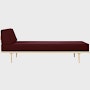 Nelson Daybed - Side Bolster,  Ash,  Tempo Velvet,  Burgundy,  Taper