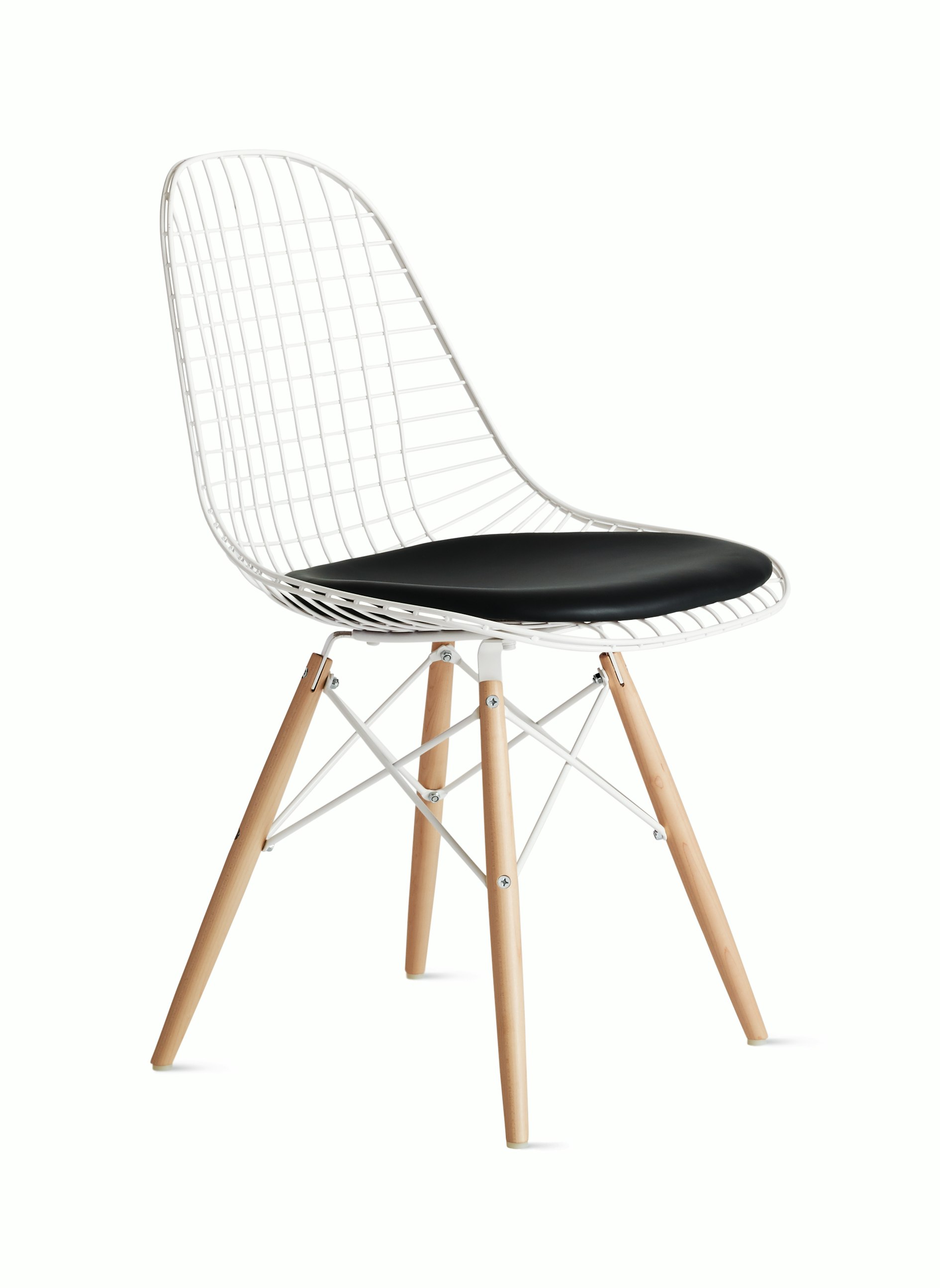 Eames Dowel-Leg Wire Chair with Seat Pad (DKW.5)