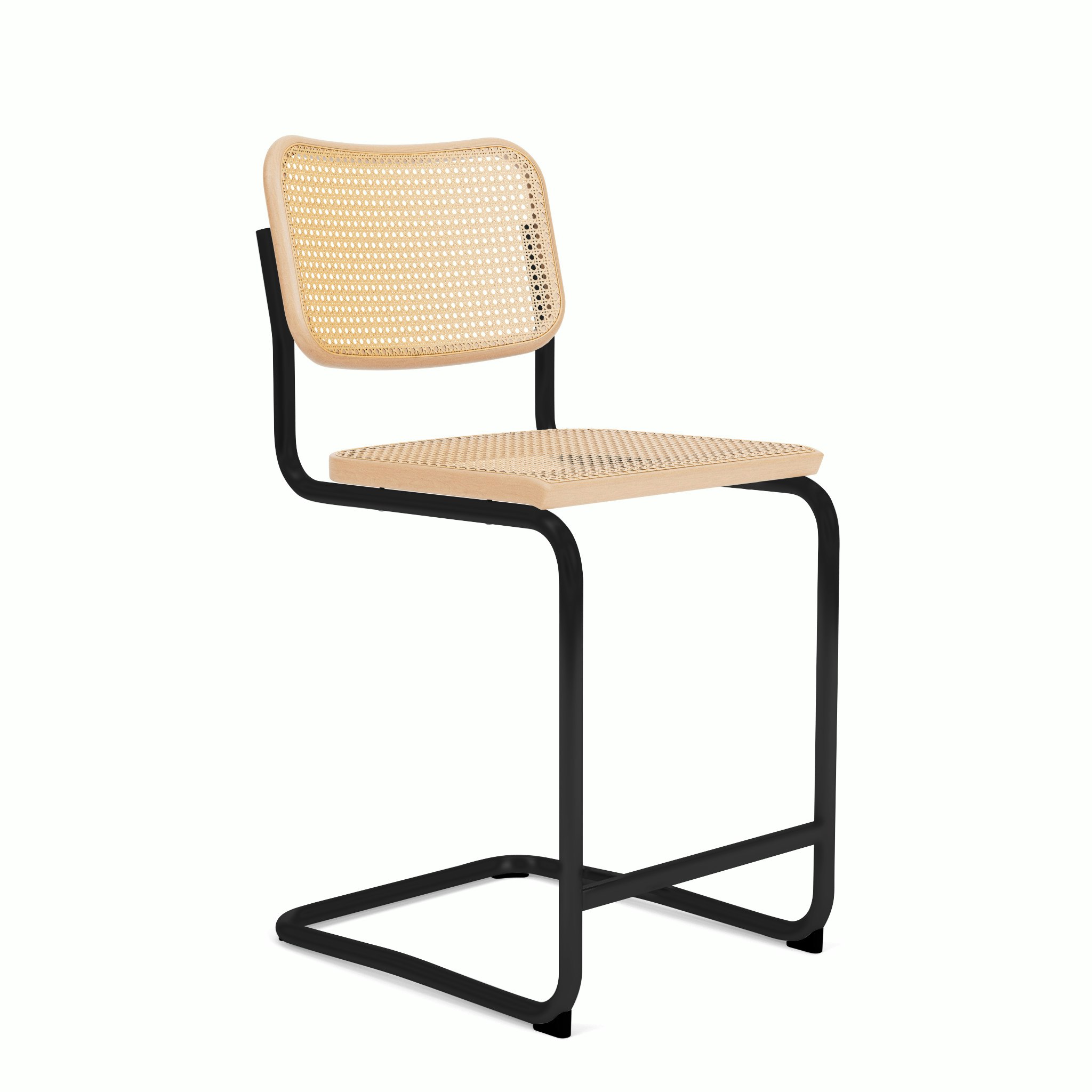 Cesca Stool - Cane,  Natural Beech,  Black