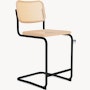 Cesca Stool - Cane,  Natural Beech,  Black