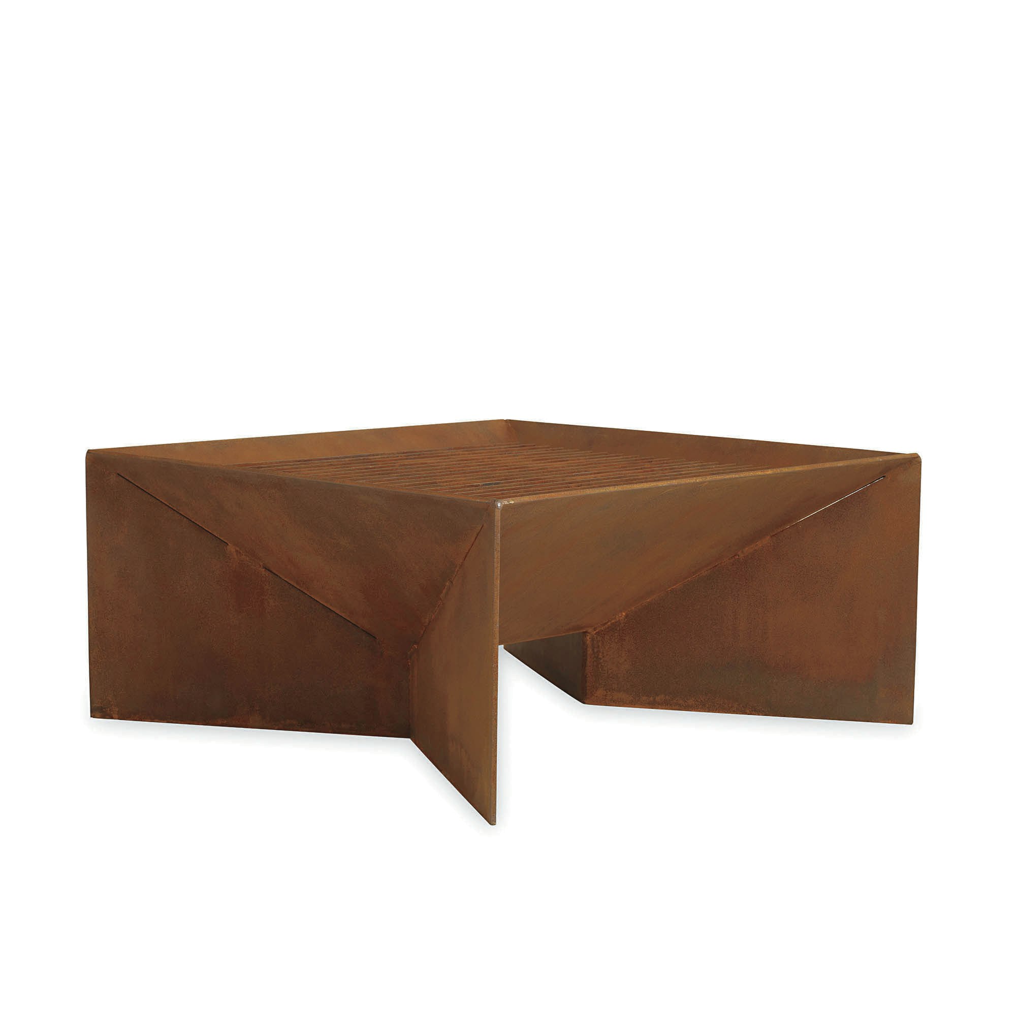 Plodes Geometric Fire Pit Steel Grate Top