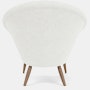 Oda Lounge Chair in Walnut,  Hallingdal 65,  Soft White