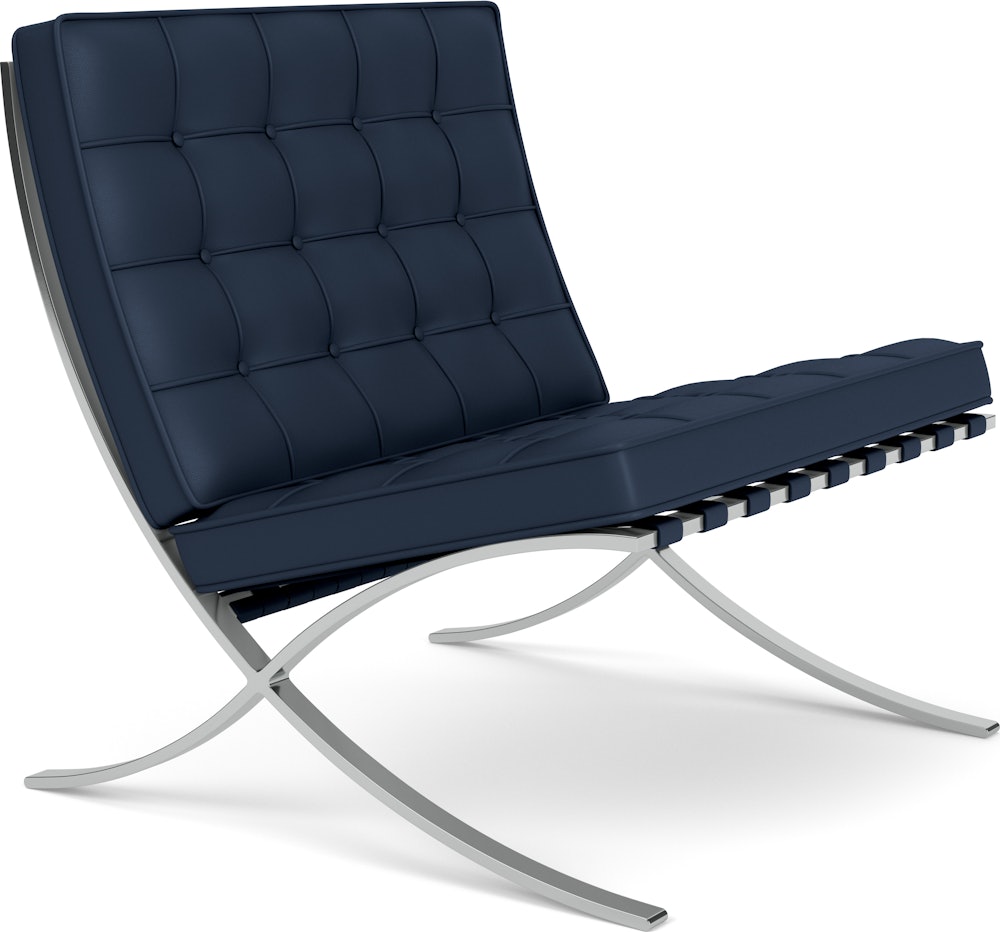 Barcelona Chair -  Acqua Leather, Cote d'Azur