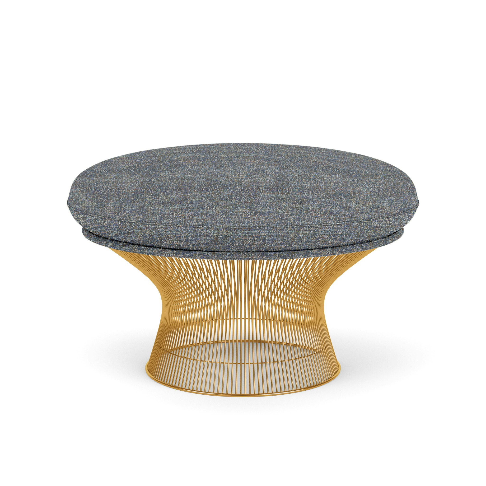 Platner Ottoman - Gold,  Tempest,  Aurora
