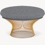 Platner Ottoman - Gold,  Tempest,  Aurora
