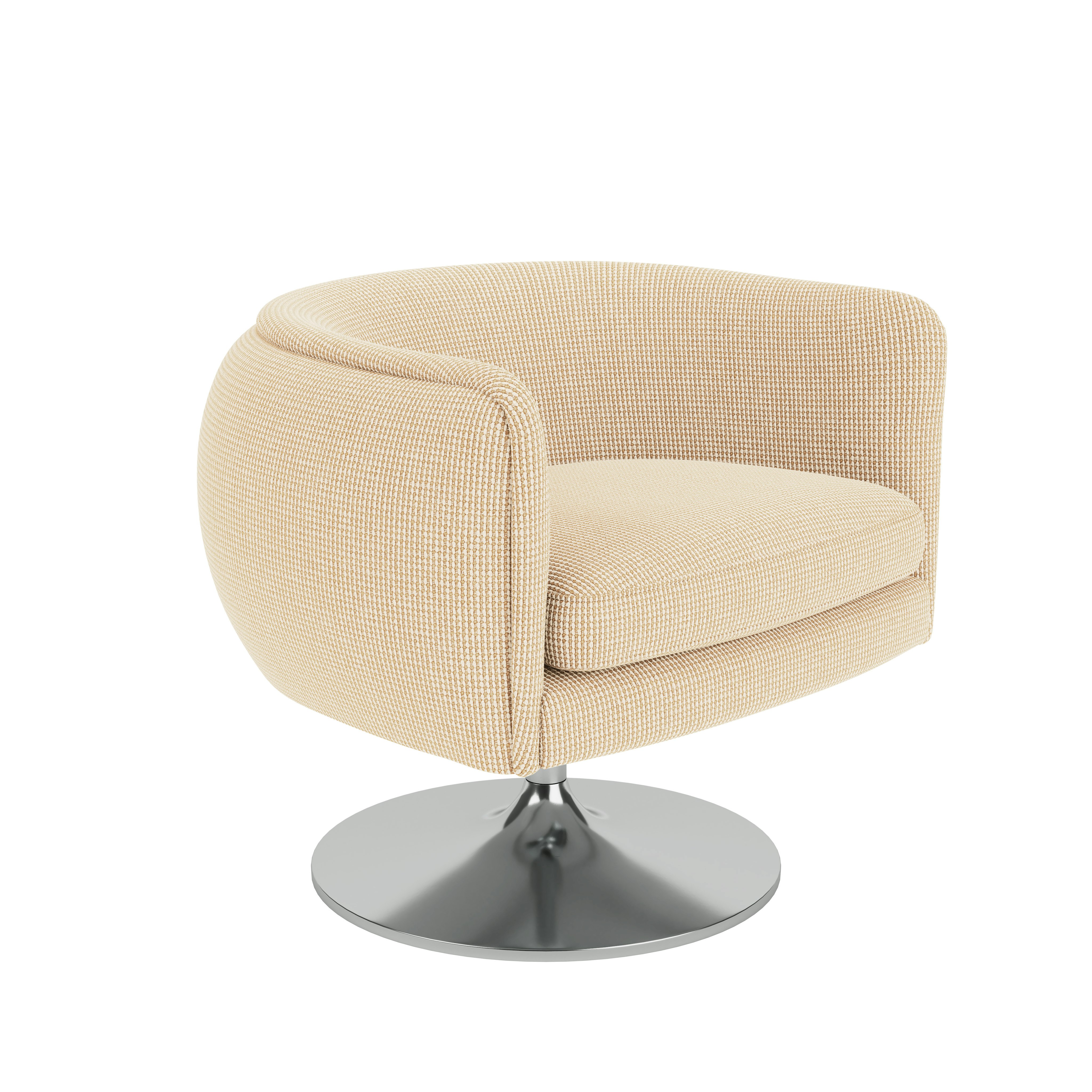 D'Urso Swivel Lounge - Cato, Ivory