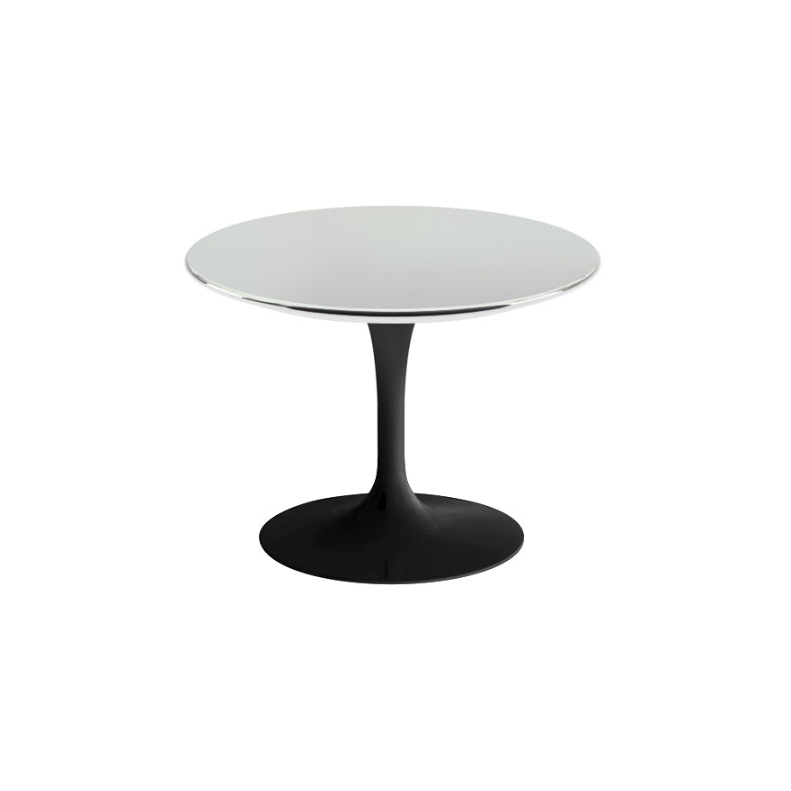 Saarinen Low Side Table - 20", zzzz Round, zzzz Chrome, zzzz Chrome, zzzz Black"