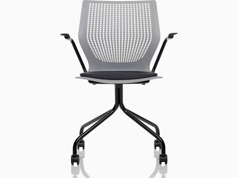 MultiGeneration by Knoll grey Stacking Chair