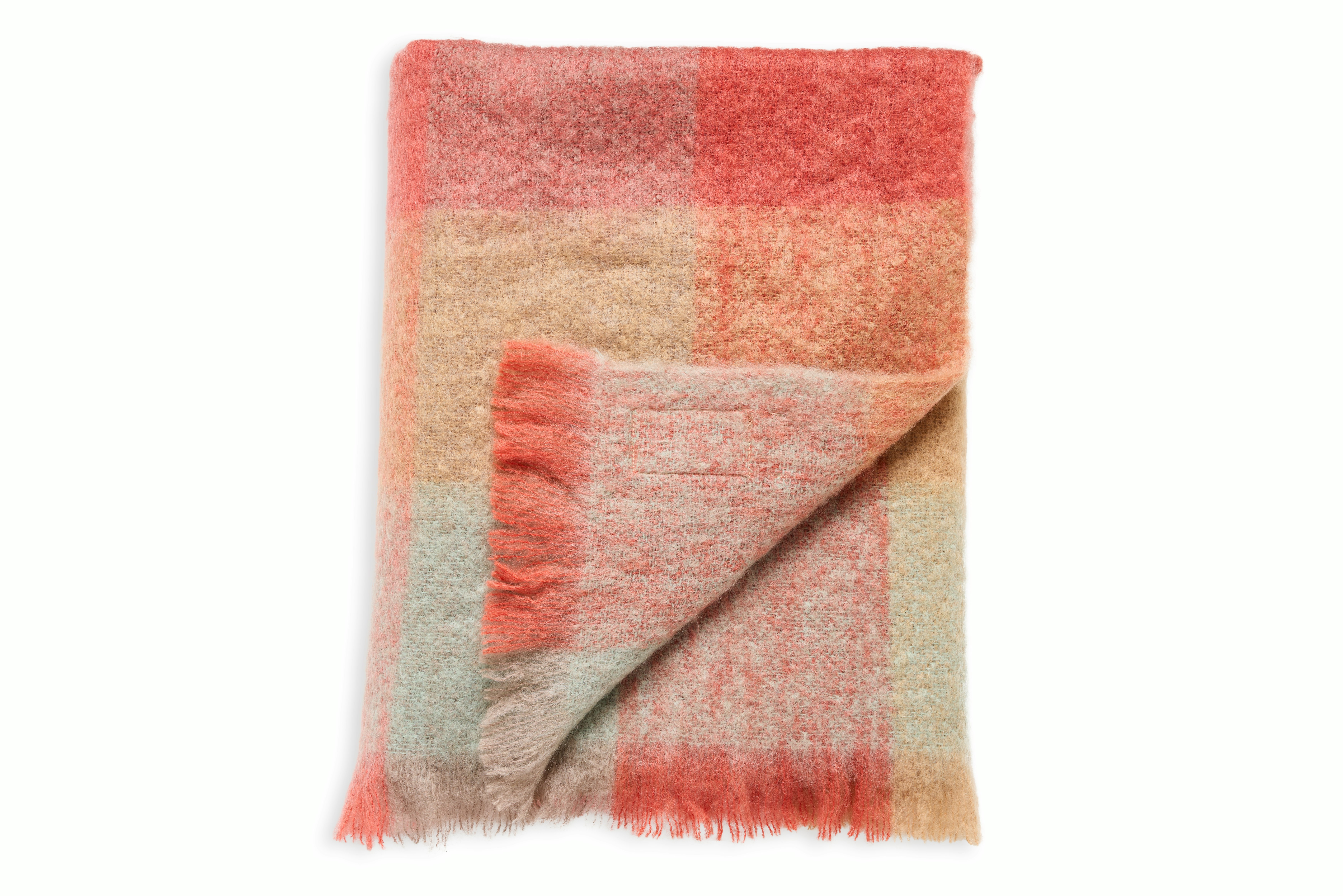 Avoca Colorblock Mohair Throw - Miners