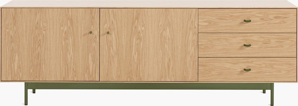 Loop Media Unit,  oak,  green