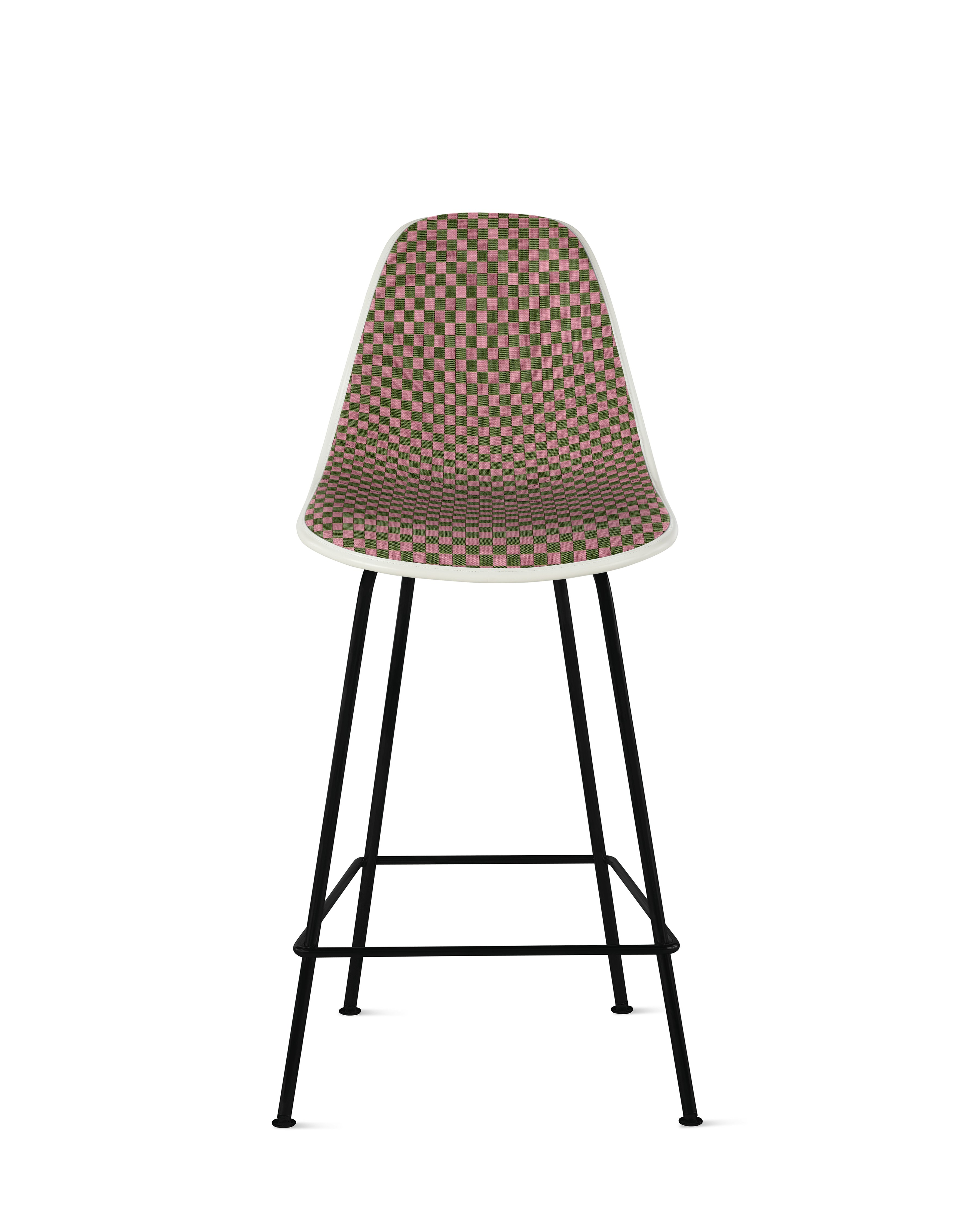 Eames Upholstered Molded Plastic Stool