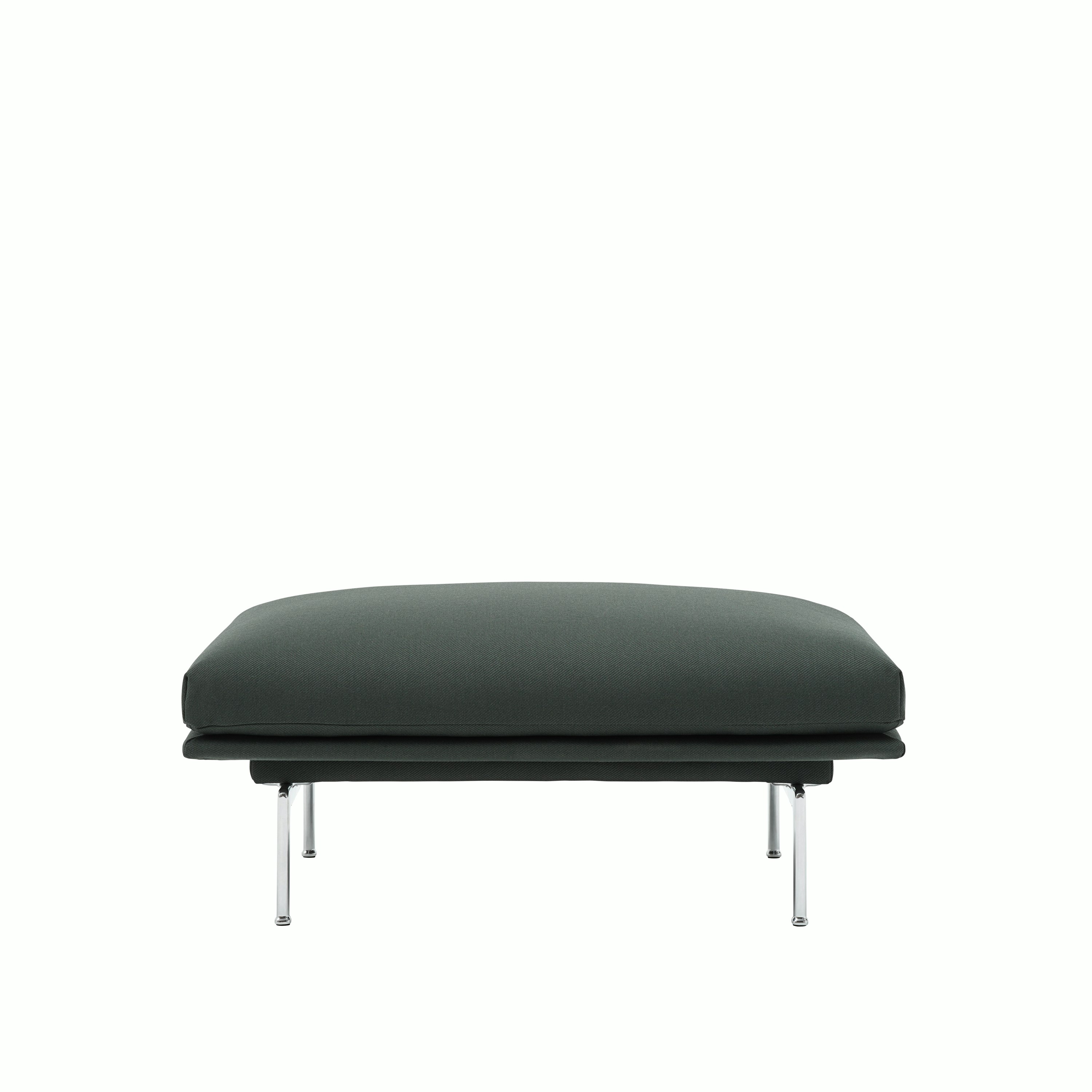 Outline pouf twill weave 990 aluminum Muuto