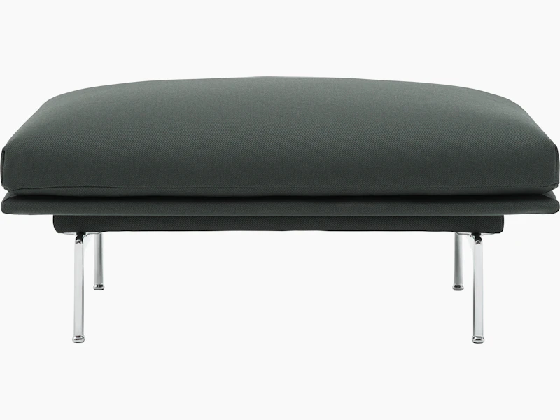 Outline pouf twill weave 990 aluminum Muuto