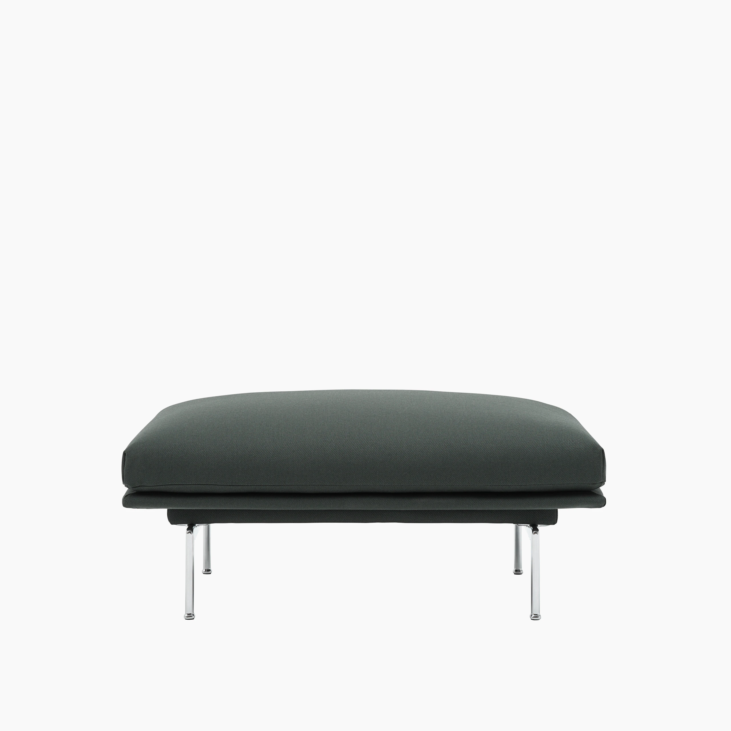 Outline pouf twill weave 990 aluminum Muuto