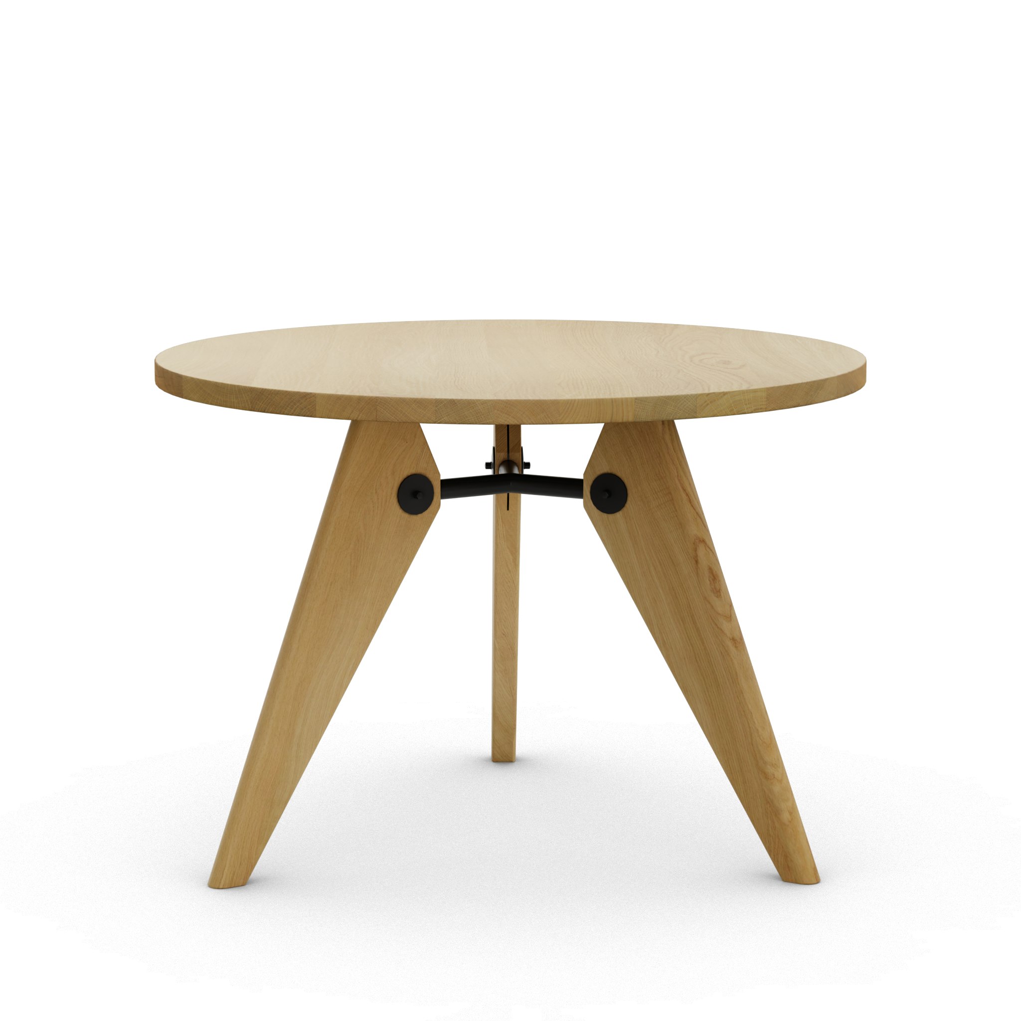 Prouve Gueridon Table in Natural Oak