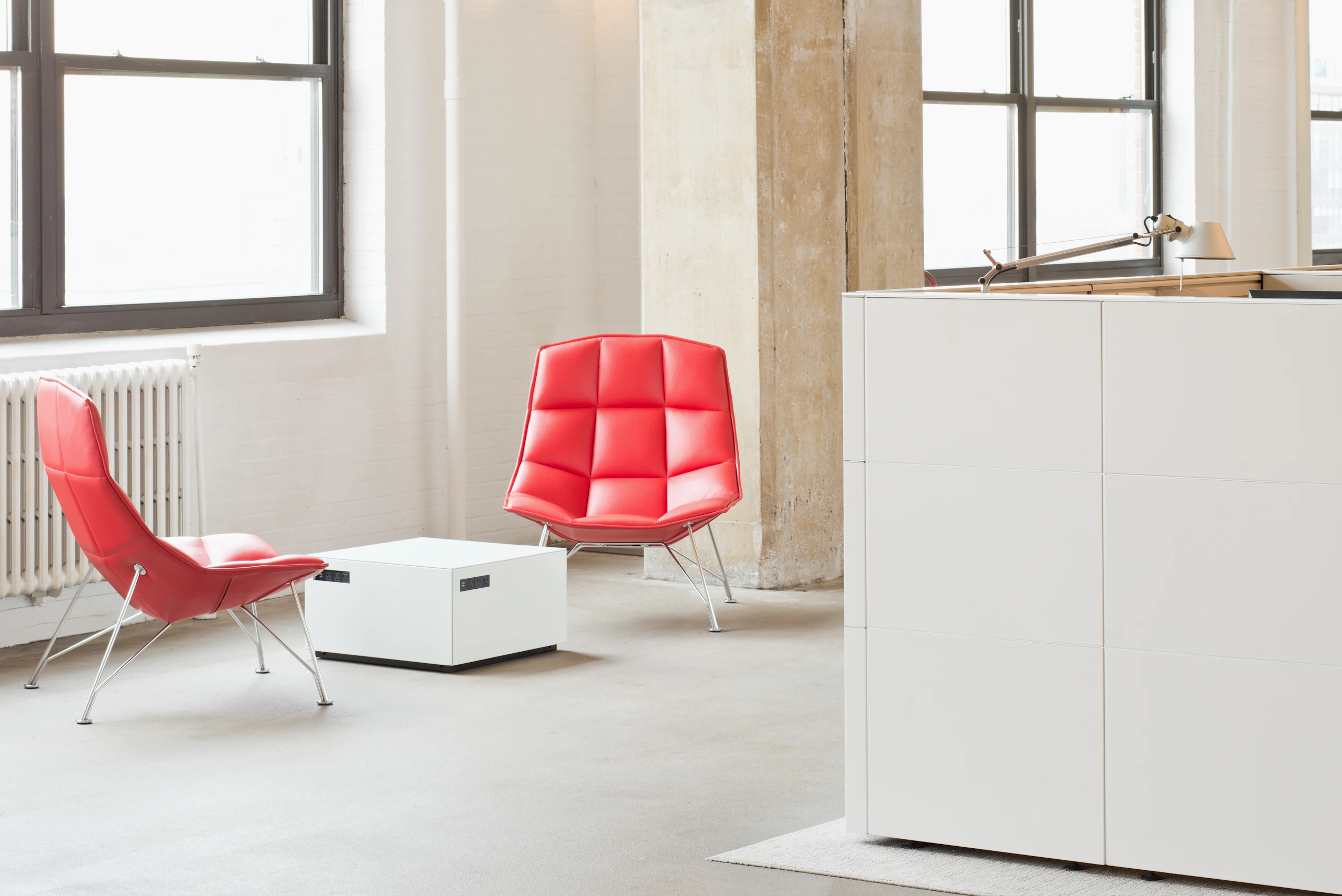 Activity Space Refuge Space Jehs+Laub Lounge Chair and Ottoman getaway space Saarinen Side Table