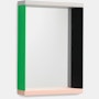 Colour Frame Mirror,  Green/Pink,  Small
