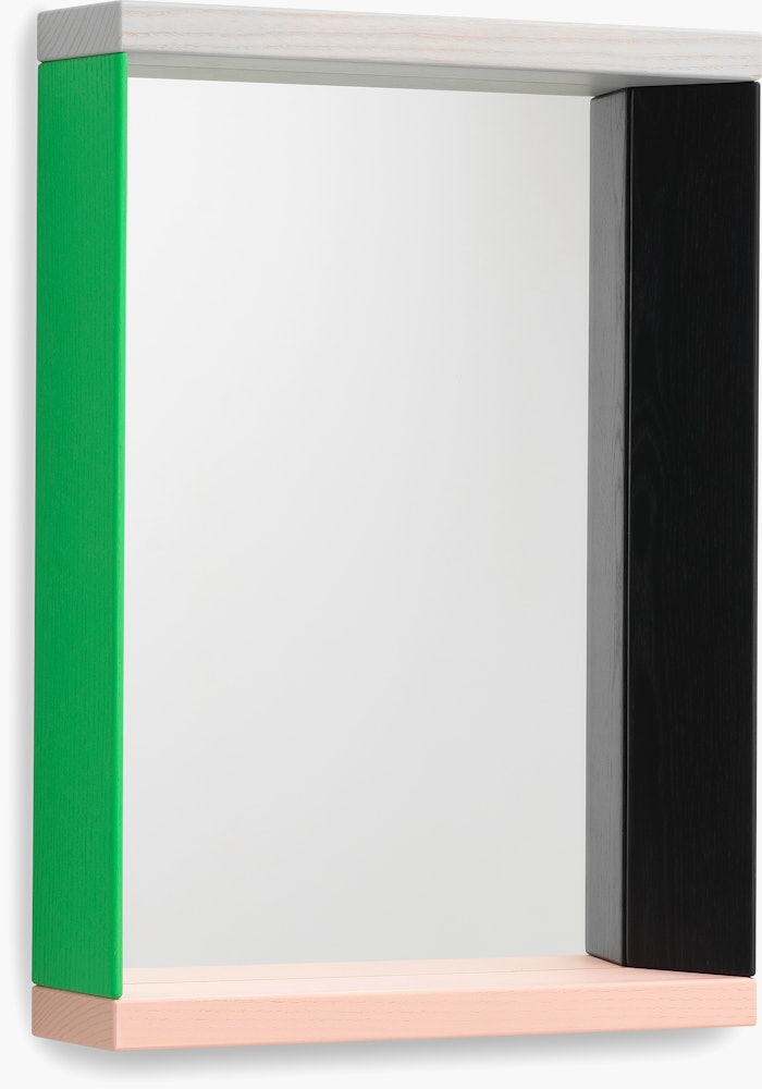 Colour Frame Mirror,  Green/Pink,  Small